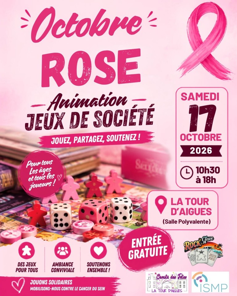 Animation jeux de société - Octobre rose