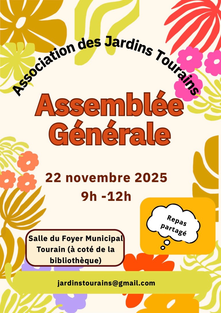 Assemblée générale de l'Association des Jardins Tourains