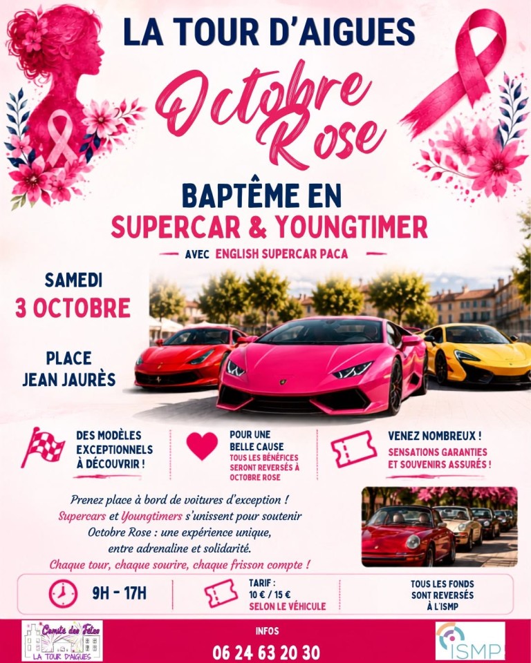 Baptême en supercar & youngtimer - Octobre rose