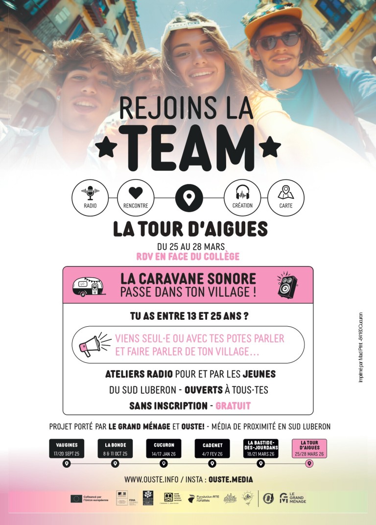 La caravane sonore porté par le Grand Ménage passe à La Tour d'Aigues