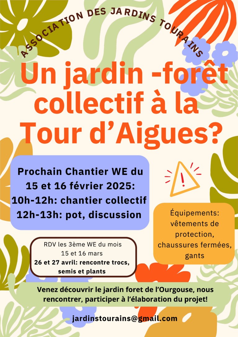 Chantier collectif jardin-forêt de février