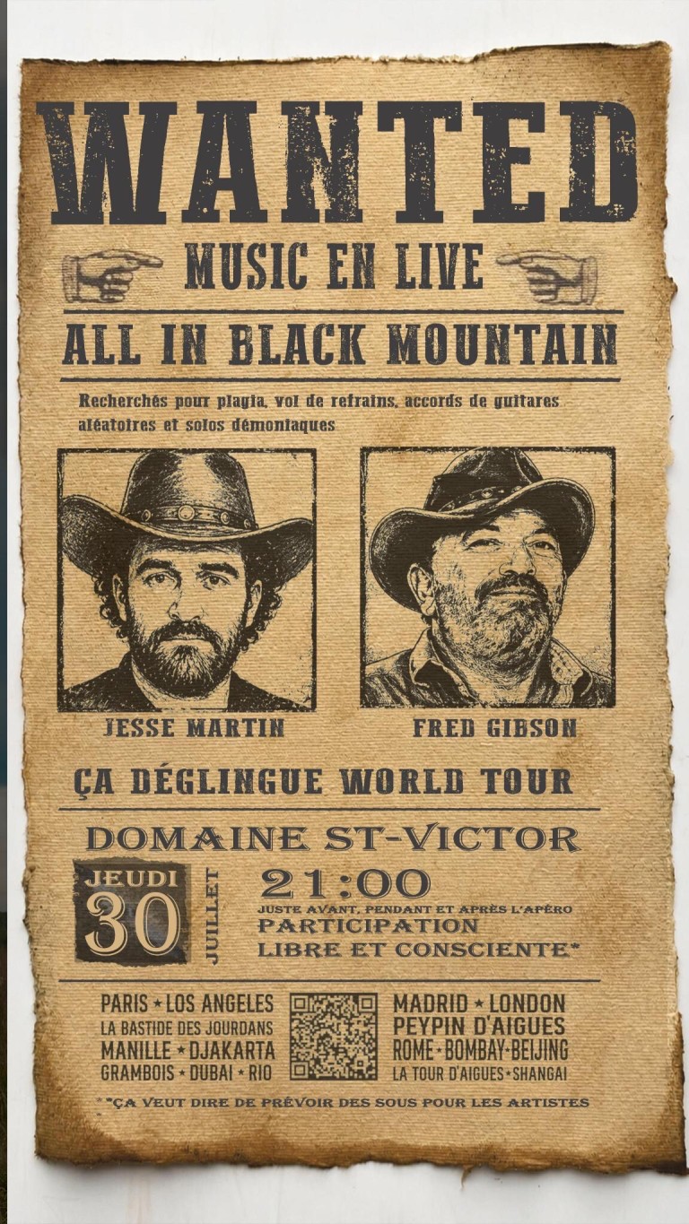 Concert All in Black Mountain au Domaine Saint Victor