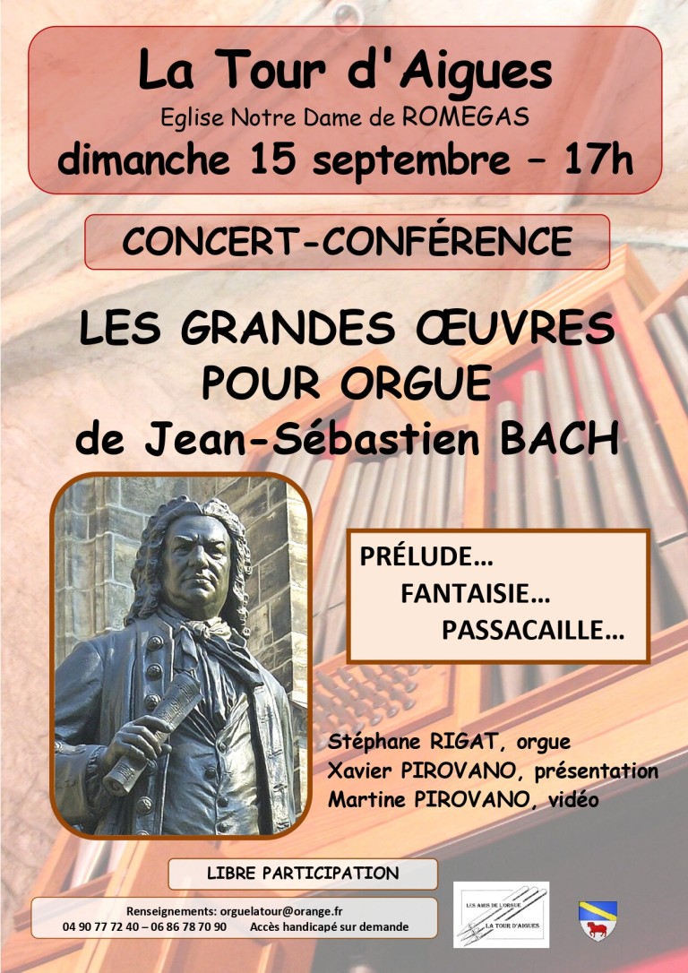 Concert conférence : Les grandes oeuvres pour orgue de J.S Bach