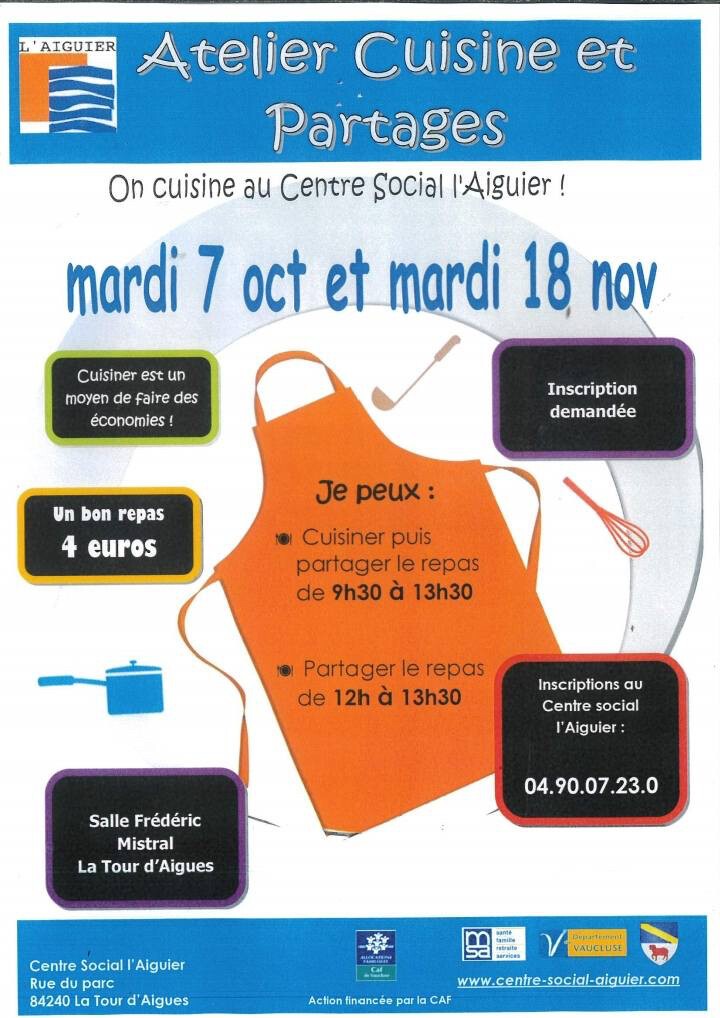 Atelier cuisine et partages
