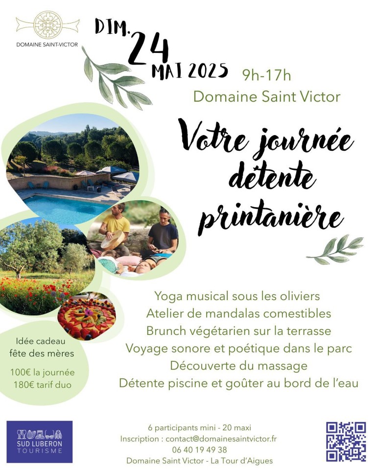 Journée détente printanière au domaine Saint Victor
