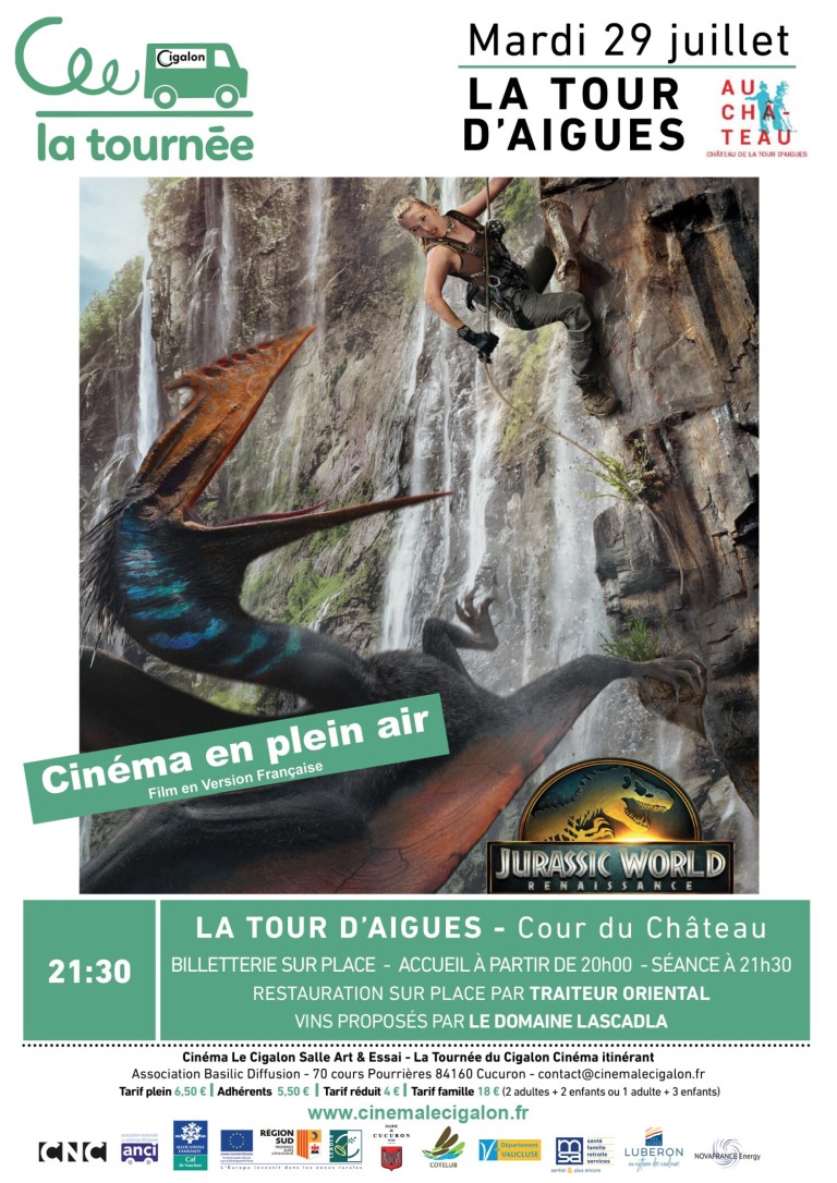 Cinéma en plein air au Château de La Tour d'Aigues - Jurassic World : Renaissance