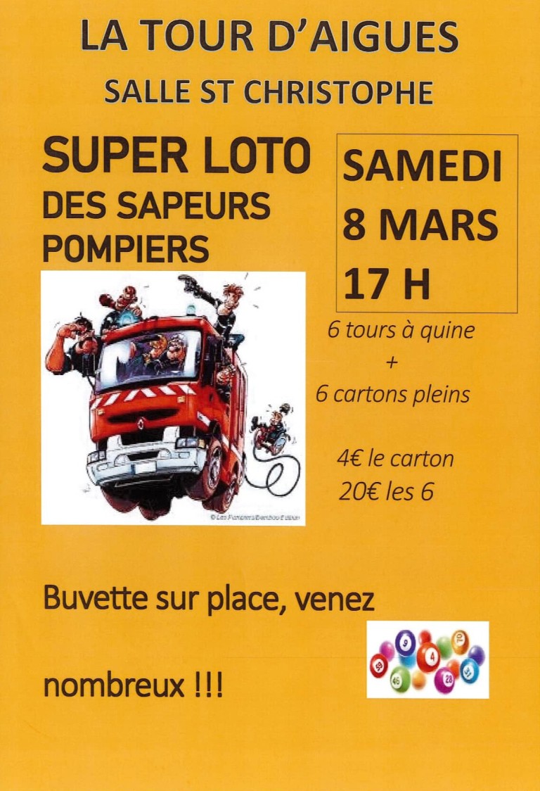 Loto des Sapeurs pompiers