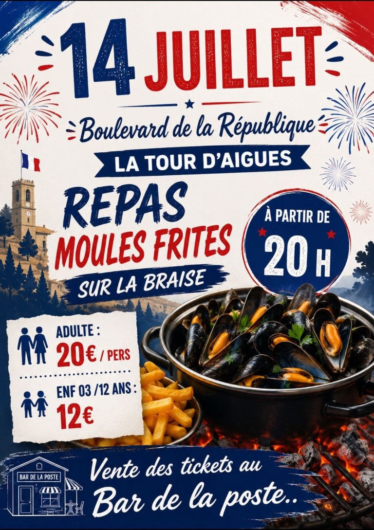 Repas moules frites