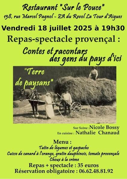 Repas spectacle provençal au restaurant Sur le pouce