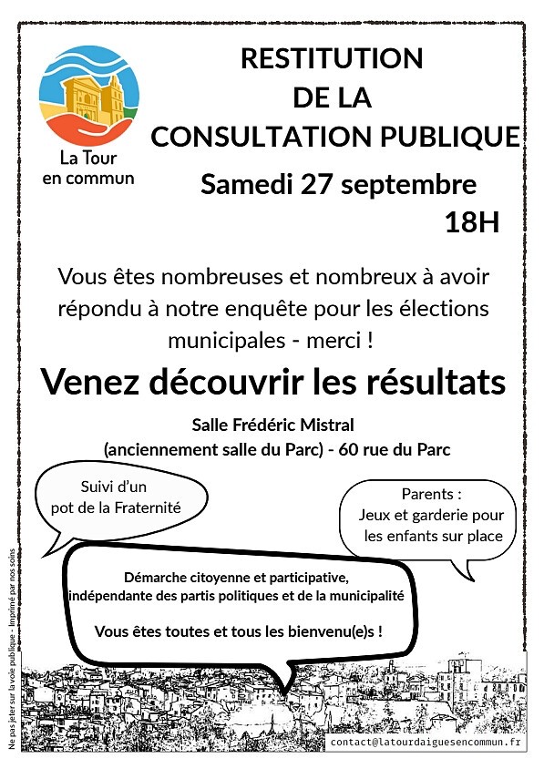 Réunion publique La Tour en commun