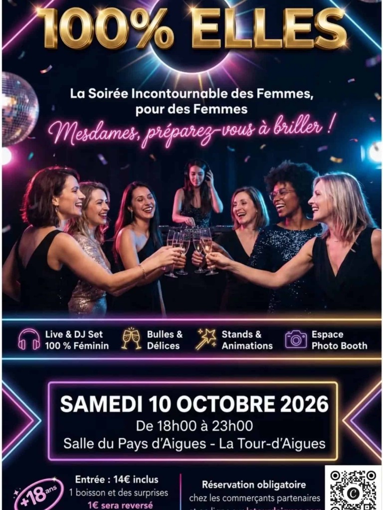 Soirée 100% ELLES c’est votre soirée Mesdames !