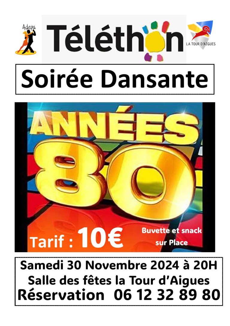 Soirée dansante années 80 pour le Téléthon