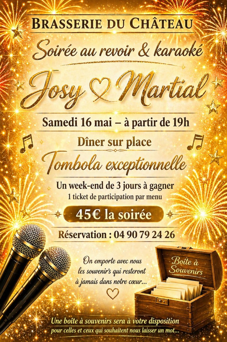 Soirée au revoir et karaoké