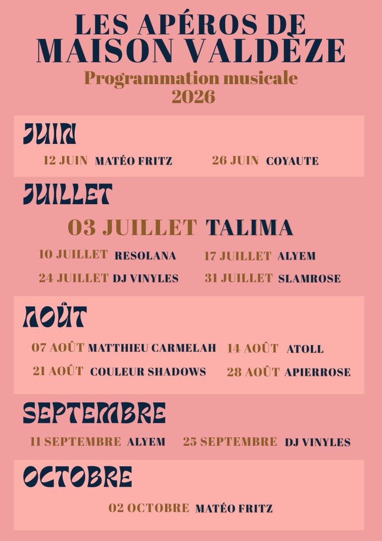 Les apéros de la Maison Valdèze