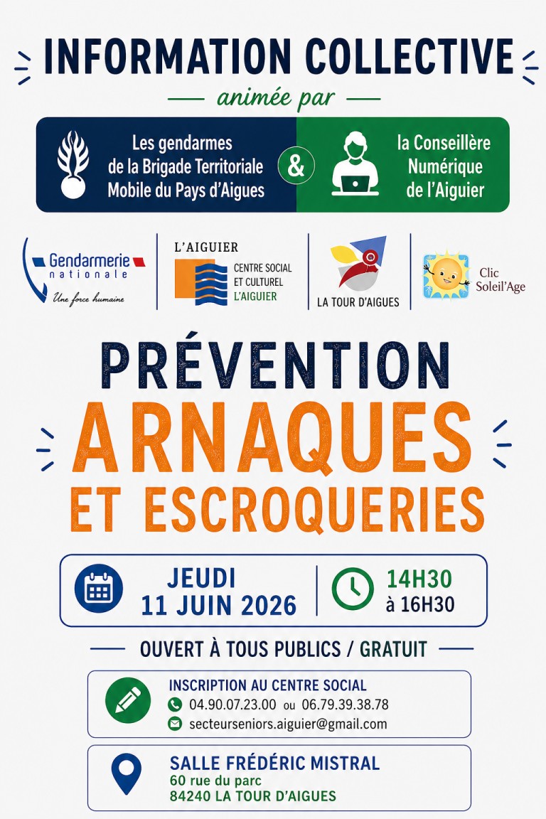 Prévention arnaques et escroqueries